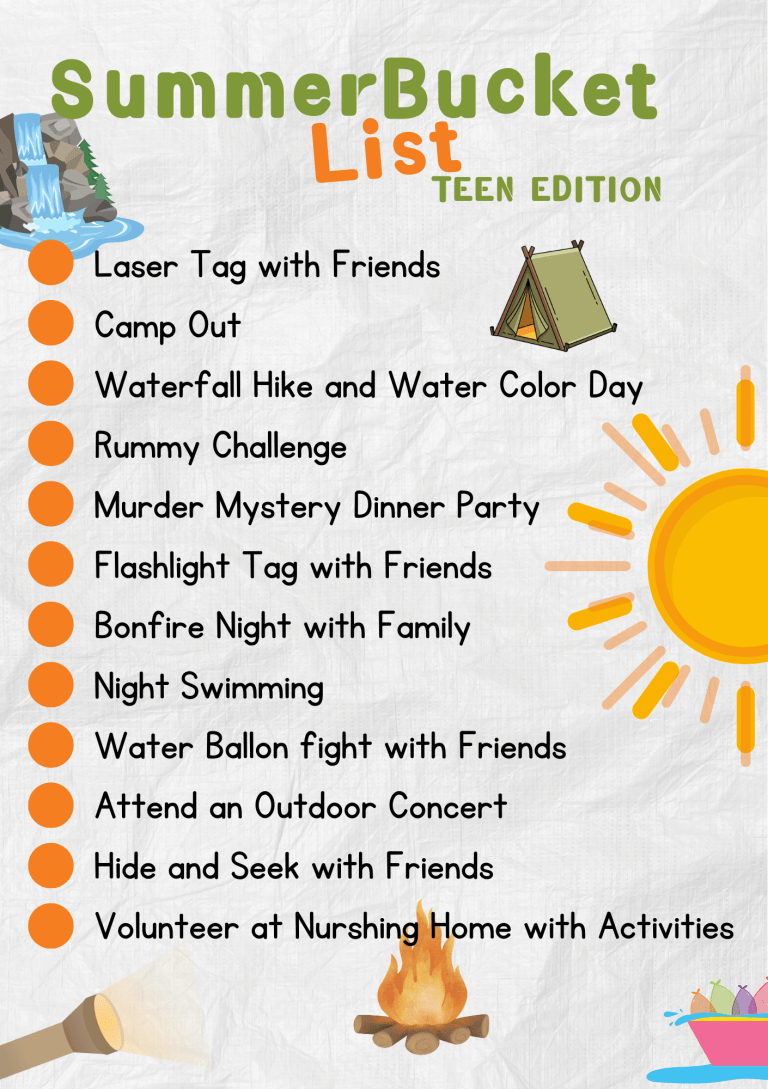 Summer Bucket List, Teen Edition – Love Led Learners